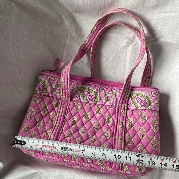 Vera Bradley - Ombré Pink and Lime Paisley Shoulder Bag - Picture 7 of 9